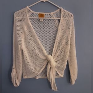White Ruby Rd. Lace Sweater